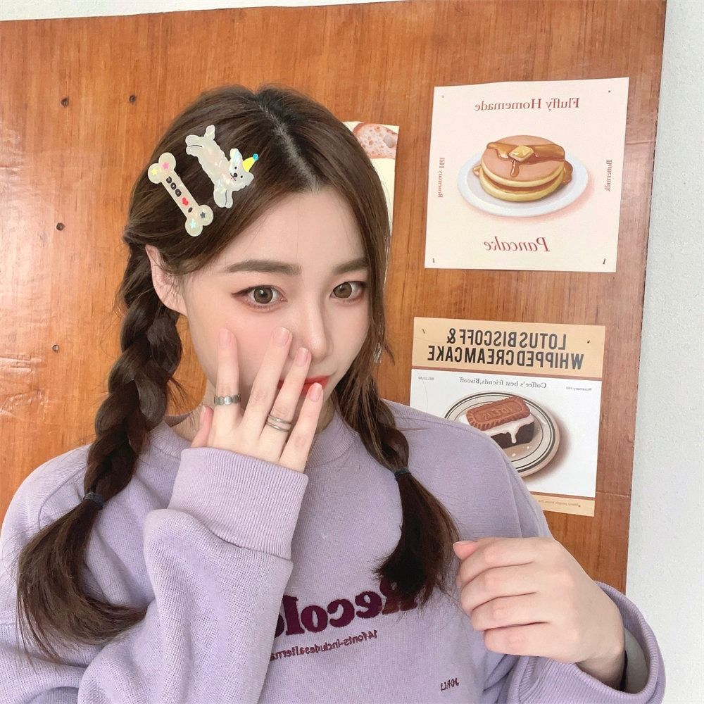 Creative Kawaii Cartoon Mini Hair Clip Animal Bear Clip Duckbill Clip Hairpin Cute Barrettes Set Makeup