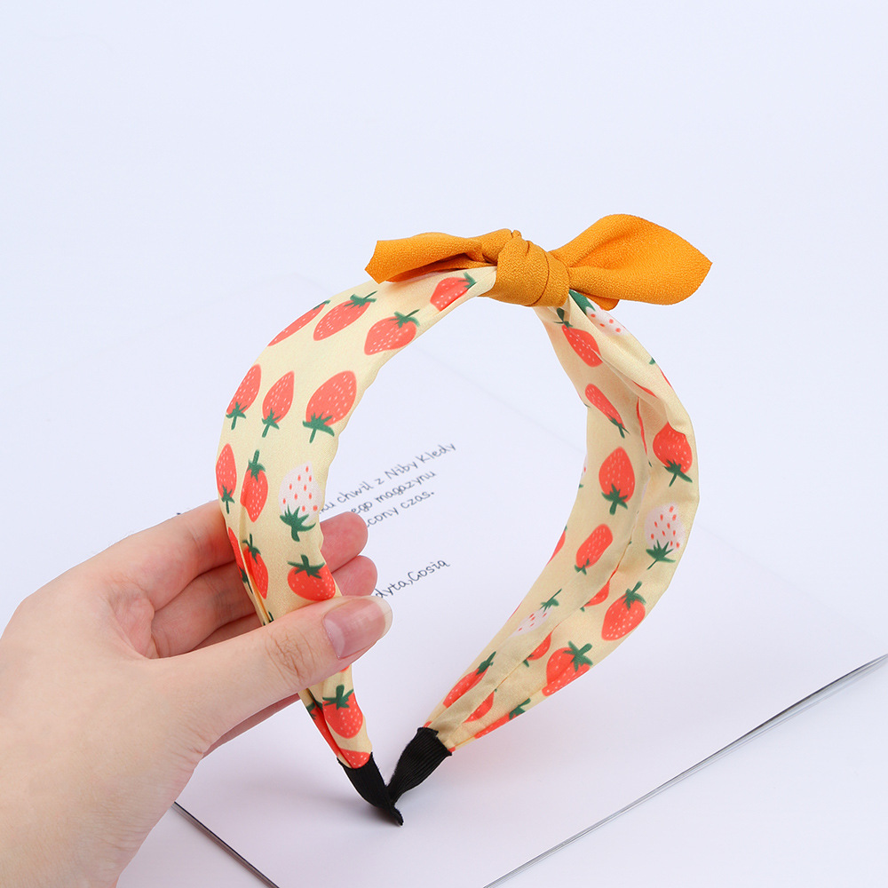 【Exclusive Discount】2021 strawberry in headband hair accessories wash face headband headgear