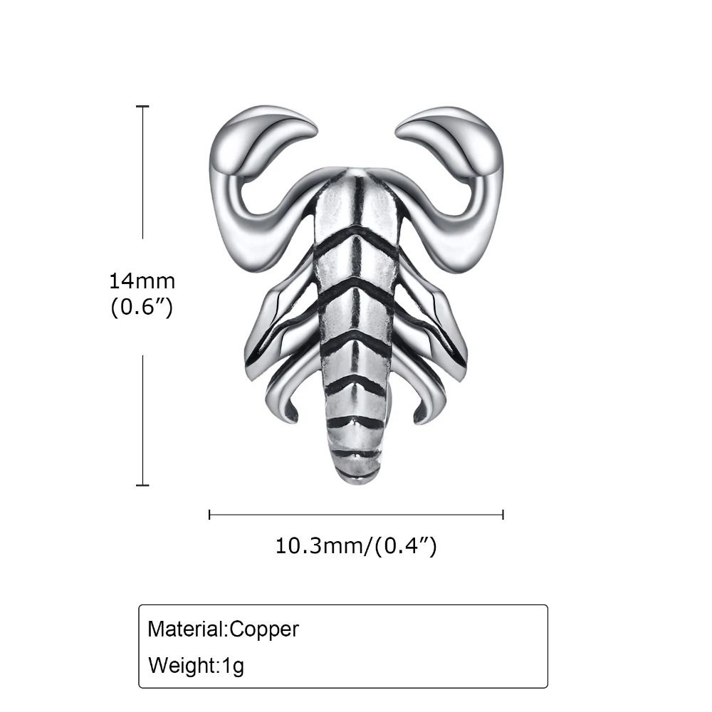 Creative Cool Scorpion Earrings Studs Punk Gothic Stud Earrings Fashion Stainless Men Ear Studs Men