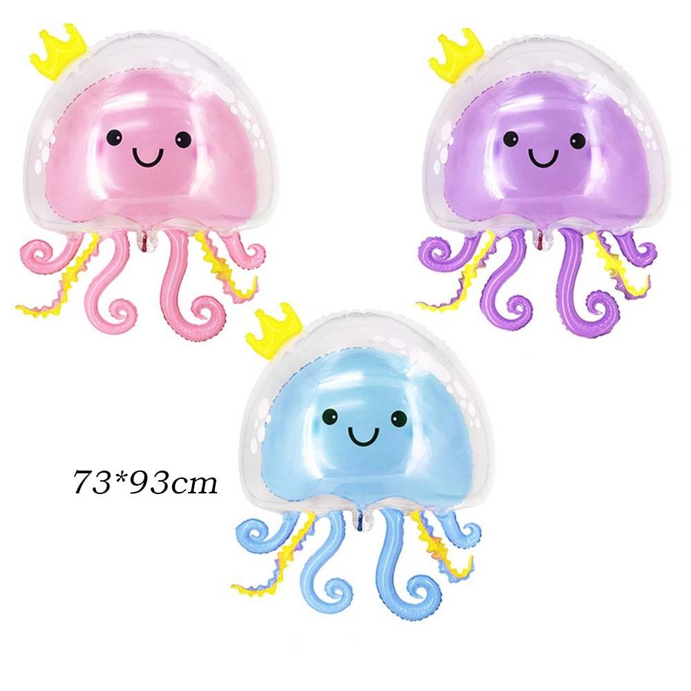 Kids Toys Cute Jellyfish Bubble Balloon Plastic Double-layer Crown Jellyfish Floating Balloon Inflatable Balloon Birthday Party Decor Outdoor