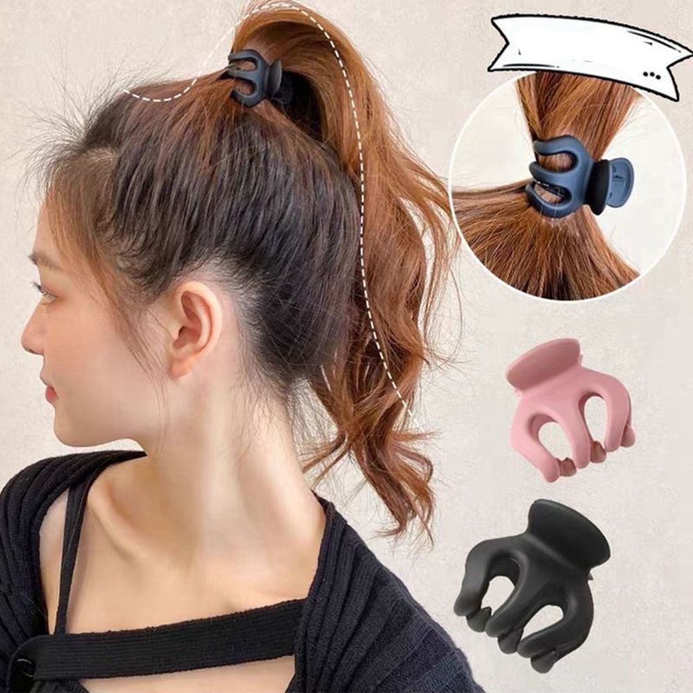 Retro Cute Solid Color Wome Hair Claw Girl Headwear MIni Hairpin Small Hair Claw Hair Clip High Ponytail Fixed Clip Girls Hairpin
