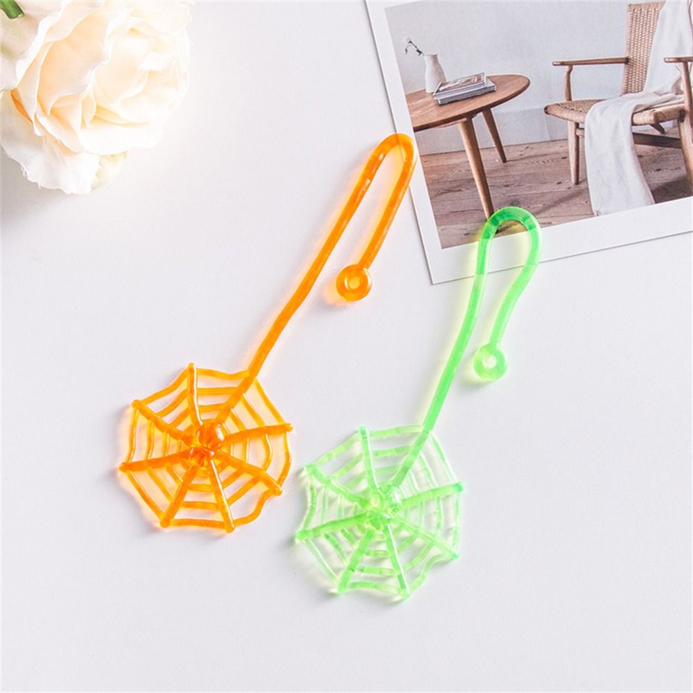 10pcs Party Decorations Funny Halloween Birthday Gift for Children Elastically Spider Web Sticky Spider Sticky Spider Web Stretchable