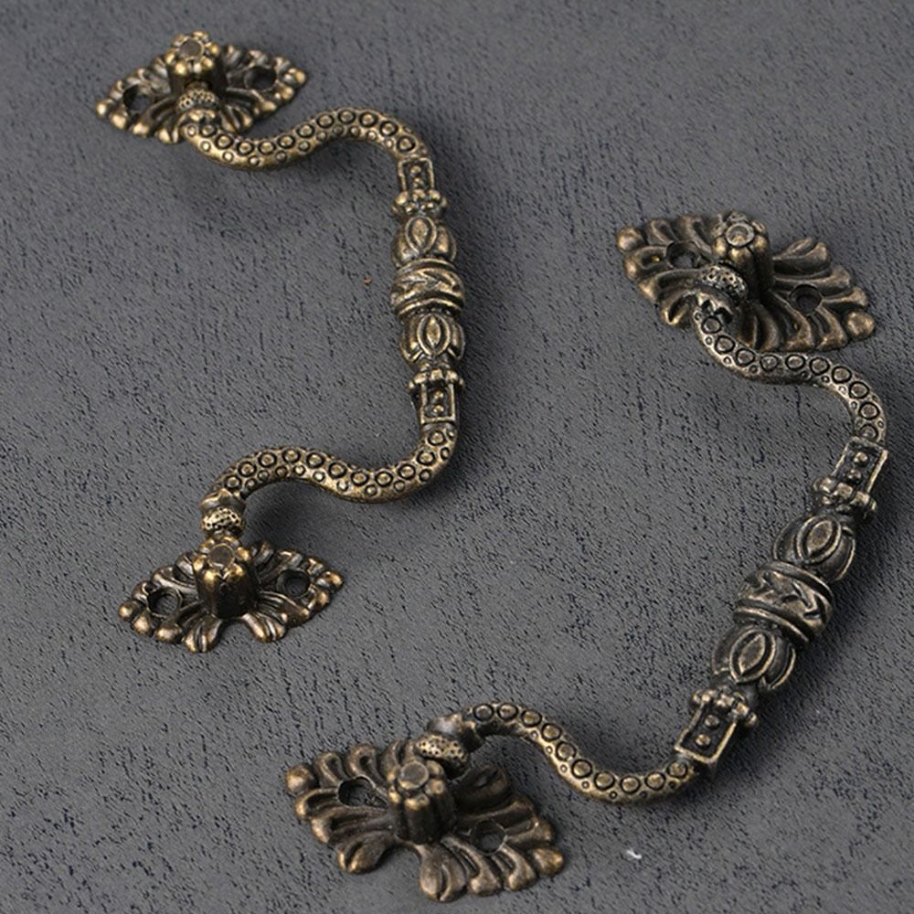 Antique New Chinese Style Vintage Door Handle Bronze Zinc Alloy Cabinet Pull Classical Cupboard Handle Wardrobe