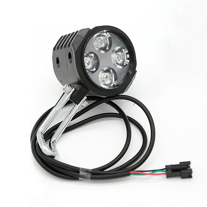 Bike Horn Light Electric Bicycle 4 LED Headlight 12W Waterproof 2 in 1 Horn and Light Switch Bicycle Flashlight CF8