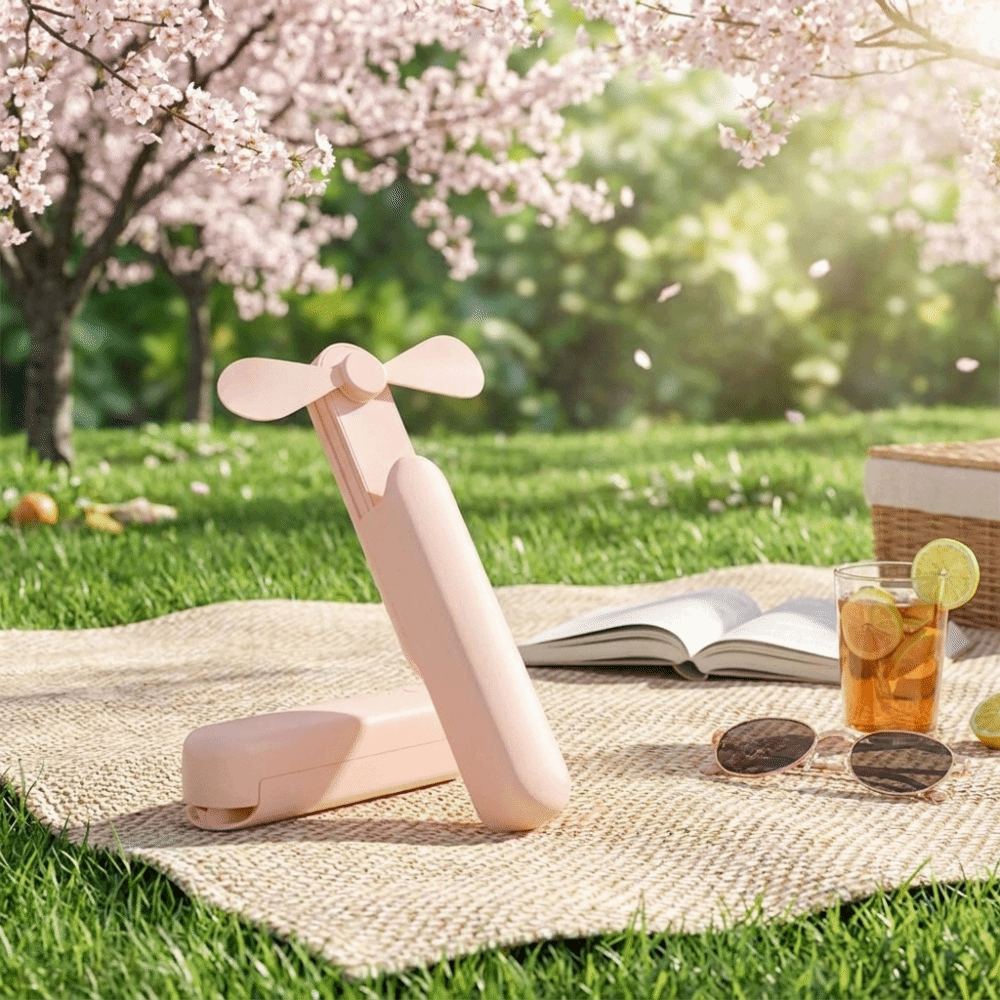 Handheld Compact Body Retractable Handheld Fan Flexible Design Charging Mini Handheld Fan Quiet Operation Lightweight Portable Fan Travel Use