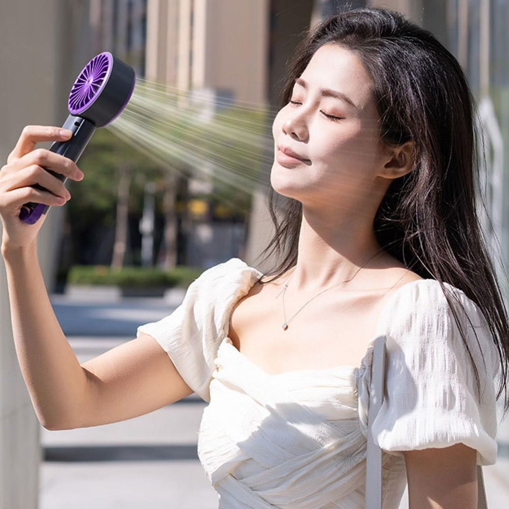 Cooling Appliances High Speed Mini Electric Fan Rechargeable Foldable Design Handheld Fan Three-speed Adjustment Shock Absorption Turbo Fan Desktop Cooling