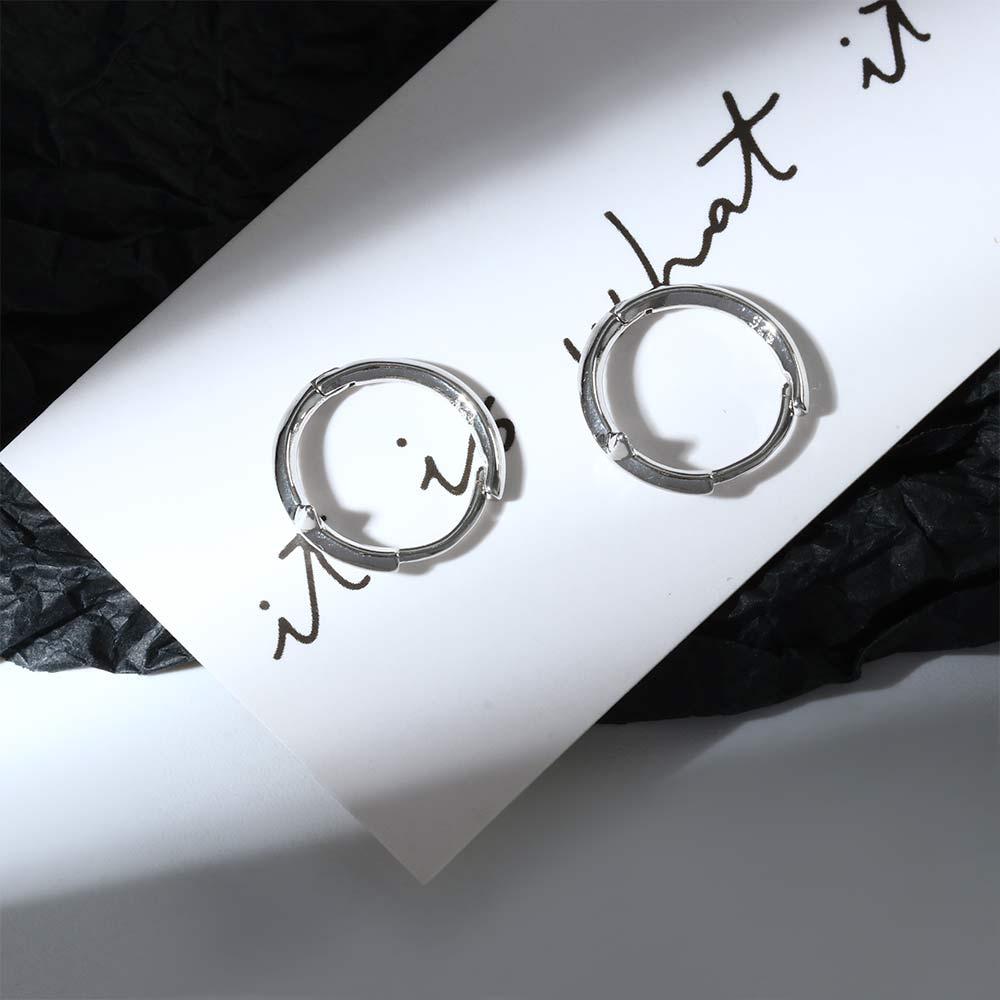 Boys Gifts Color Round Circle High Quality Star Men Earrings Stud Earrings Ear Studs Hoop Earrings