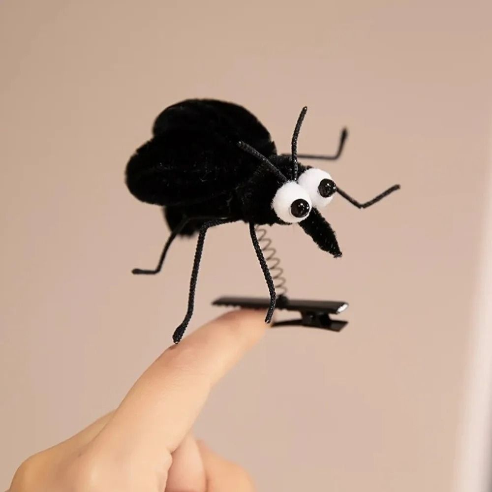 Handmade Coil Simulated Mosquito Hair Clip Funny Pp Cotton Animals Hairpin Insect Children Side Clip Daily