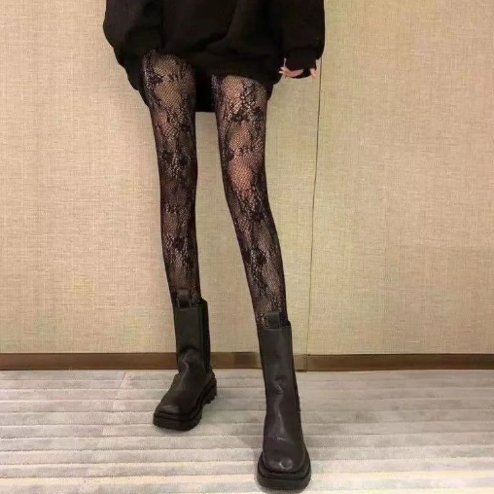 Printed Tights White Mesh Womens Fishnet Tights Fishnet Kawaii Print Tights Black Hollow Out Gothic Gothic Tights Women