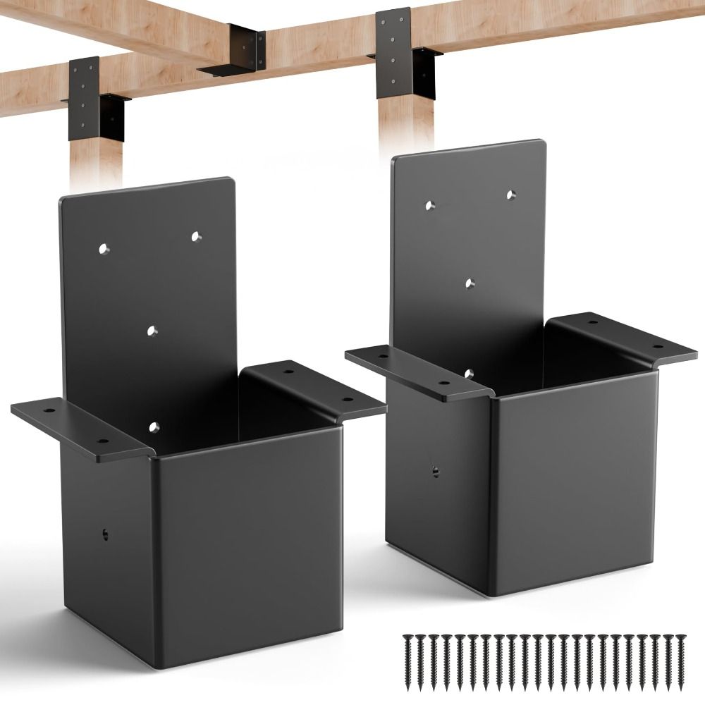 Durable Black Pergola Bracket Wall Mounted Durable Fashionable Metal Bracket Metal Heavy Duty Pergola Accessories Outdoor