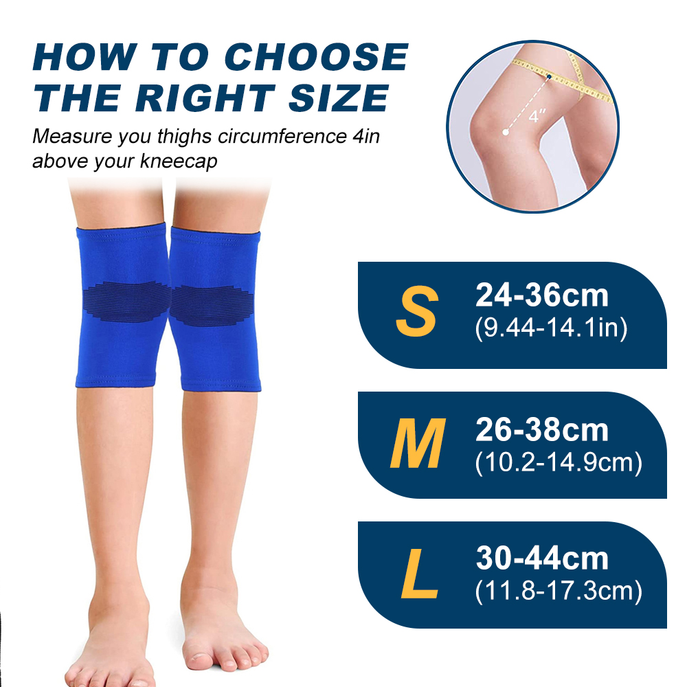 Wenefang Fashion 1Pair Kids Sports Knitted Knee Compression Sleeves Knee Support for Boys Girls Cycling Running Basketball Football Gymnastics