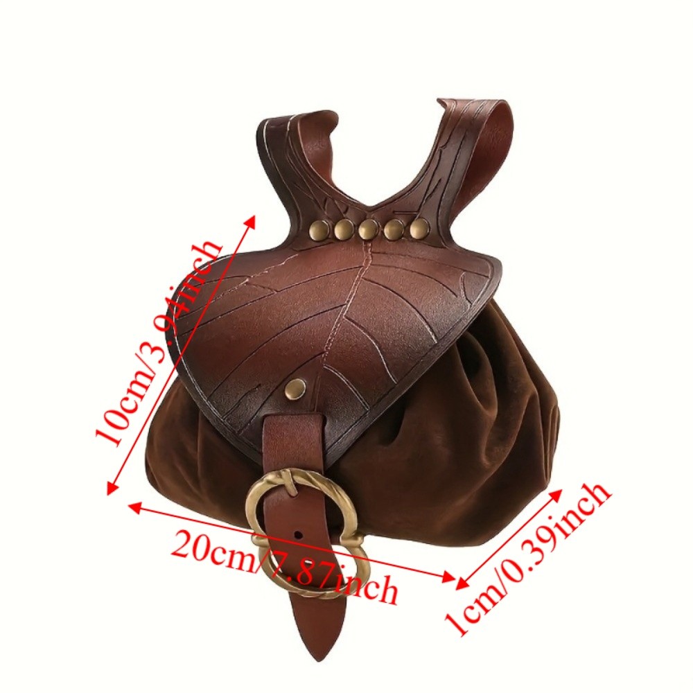 Elf Leaf Design Soft PU Waist Belt Bag Waterproof Light Weight Soft Fanny Pack Leisure Drawstring Closure Portable Hanging Bag For Women