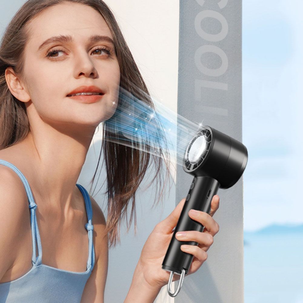 LED Display Cooling Ice Sensation Hurricane Fan Ice Pack/Digital Display Rechargeable Electric Mini Turbo Fan 5/100 Gear High Wind Power Mini Handheld Fan Summer Supplies