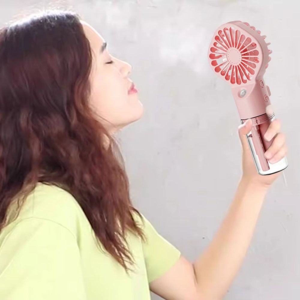 Mini Portable Cooling Spray Fan Colorful Lightweight Handheld Misting Fan Durable Rechargeable Small Personal Cooling Fans Outdoor