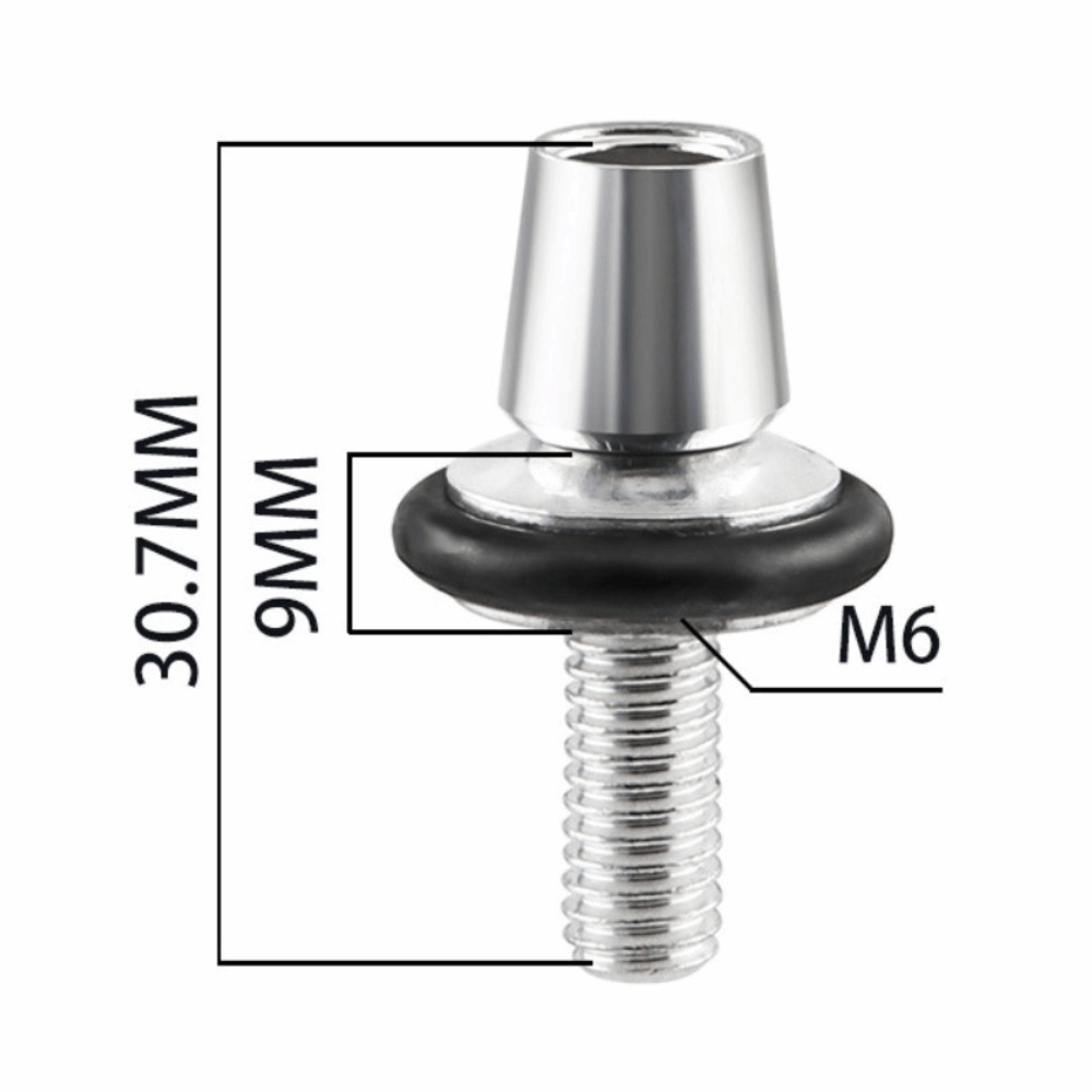 8PCS Durable Aluminum Alloy C Brake Screw Silver Lightweight C Brake Caliper Adjuster Screw M6 Thread Easy To Install Bicycle Brake Adjuster Bolt Rider Maintenance Kit