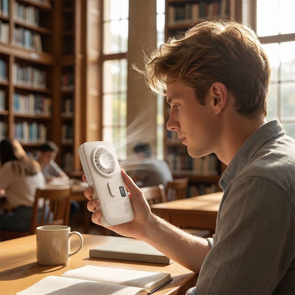Portable Humidifier Mini Size Handheld Mist Fan Powered Mist Sprayer Rechargeable Fan Hydrating Function Compact Design Spray Fan Outdoor Use