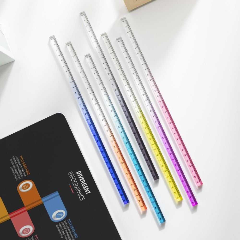 15cm 20cm 30cm Gradient Straight Rulers Multifunction Transparent Math Drawing Ruler Dividing Acrylic DIY Drawing Tools Student