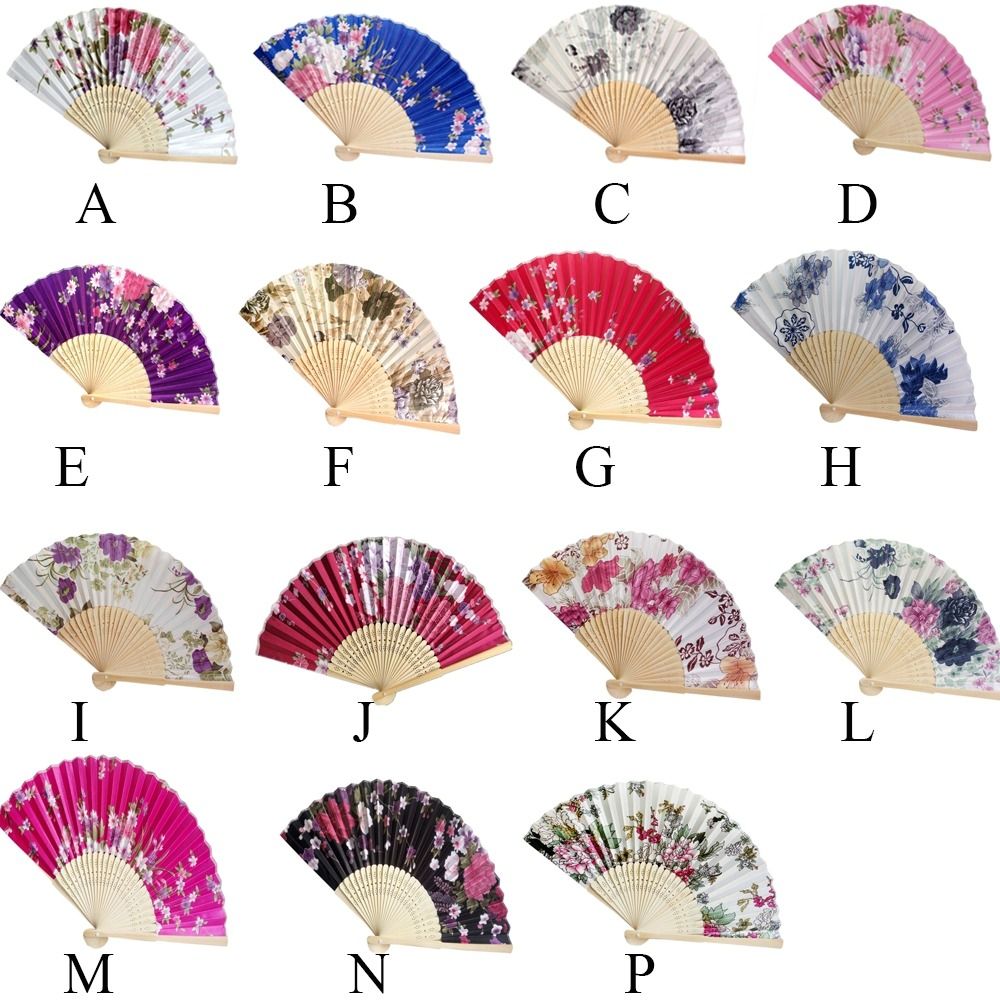 Silk 1Pcs Home Decoration Hand Held Colorful Vintage Fan Ornament Folding Fan Wedding Gifts