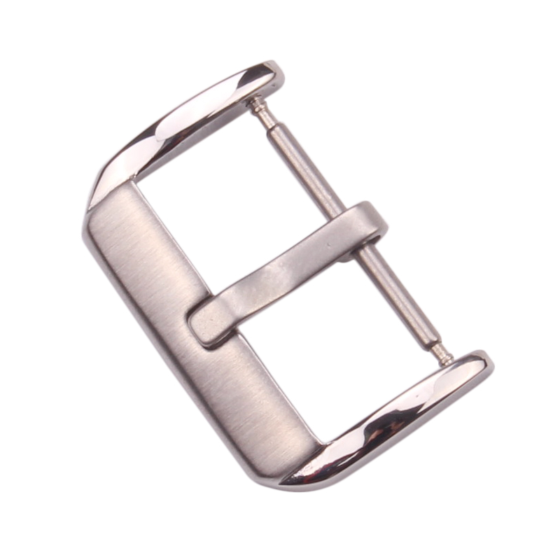 【New Trend】316l Solid Stainless Steel Watchband Buckle Middle Brushed Men Women Fashion Watch Strap Clasp 16 18 20 22mm Clock Accessories