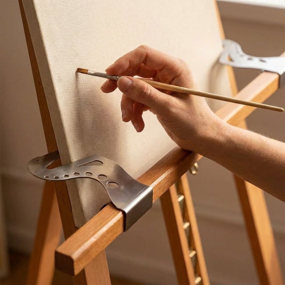 Easel Accessory Stainless Steel Easel Hand Rest Support Bar Adjustable Universal Artist Hand Support Bridge Anti-smudge Hand Sturdy Easel Hand Bridge Arts Creators
