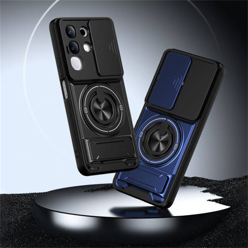 For VIVO Y29 Y300T iQOO Z10X Phone Case Shock-absorbing Lens Cover Push Window Protection Bracket Shell For VIVO iQOO Z10X Cover casing HP