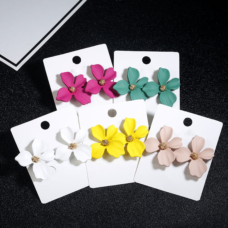 【New Arrivals】Fashionable Eco-friendly Flower Stud Earrings Korean Style Simple Sweet All-match Bohemian Women's Earrings