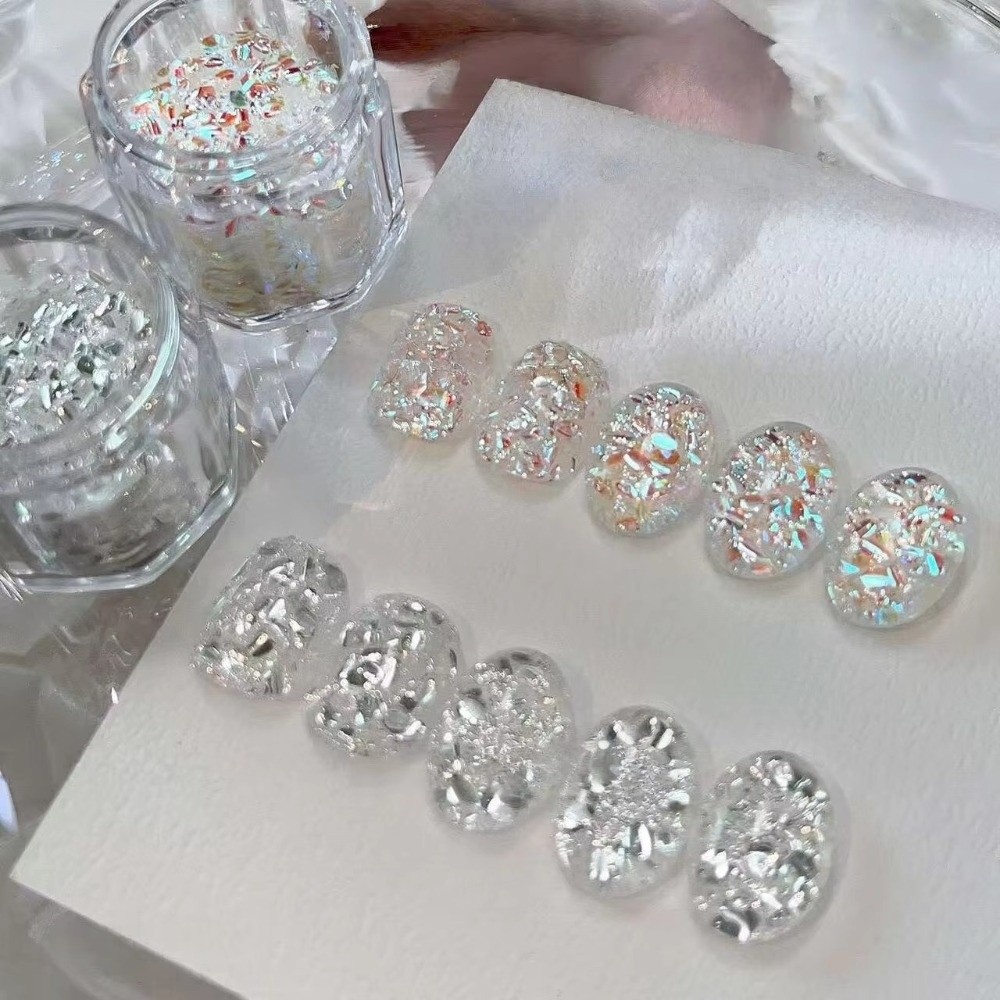 Fashion Glitter Nail Art Sequins Blinking Nail Art DIY Flash Nail Art Sequins Nail Art Charms