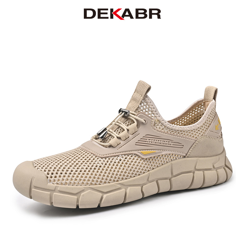 DEKABR Men's Casual Shoes Mesh Breathable New Male Comfortable Outdoor Walking Shoes Classic Men Shoes Large Size Sneakers