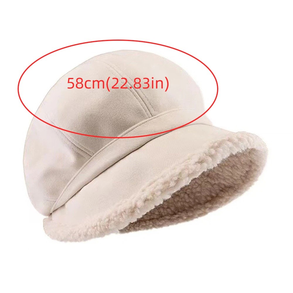 Fashion Cold Prevention Autumn Winter Plush Beret Hat Classic French Style Women Basin Cap Warm Ear Protection Leisure Bucket Hat Travel