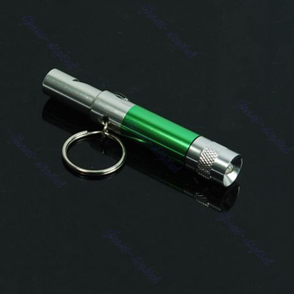 Torch Emergency LED Portable Outdoor Keyring Keychain Survival Climbing 3-In- Flashlight Compass Whistle