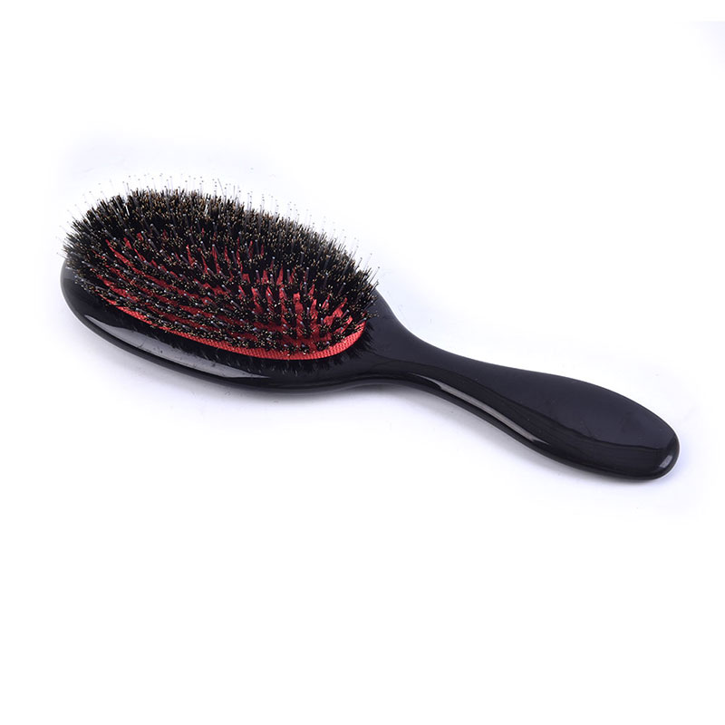 Natural Boar Bristle Oval Anti-static Paddle Comb Scalp Massage Comb Hair Brush DD7