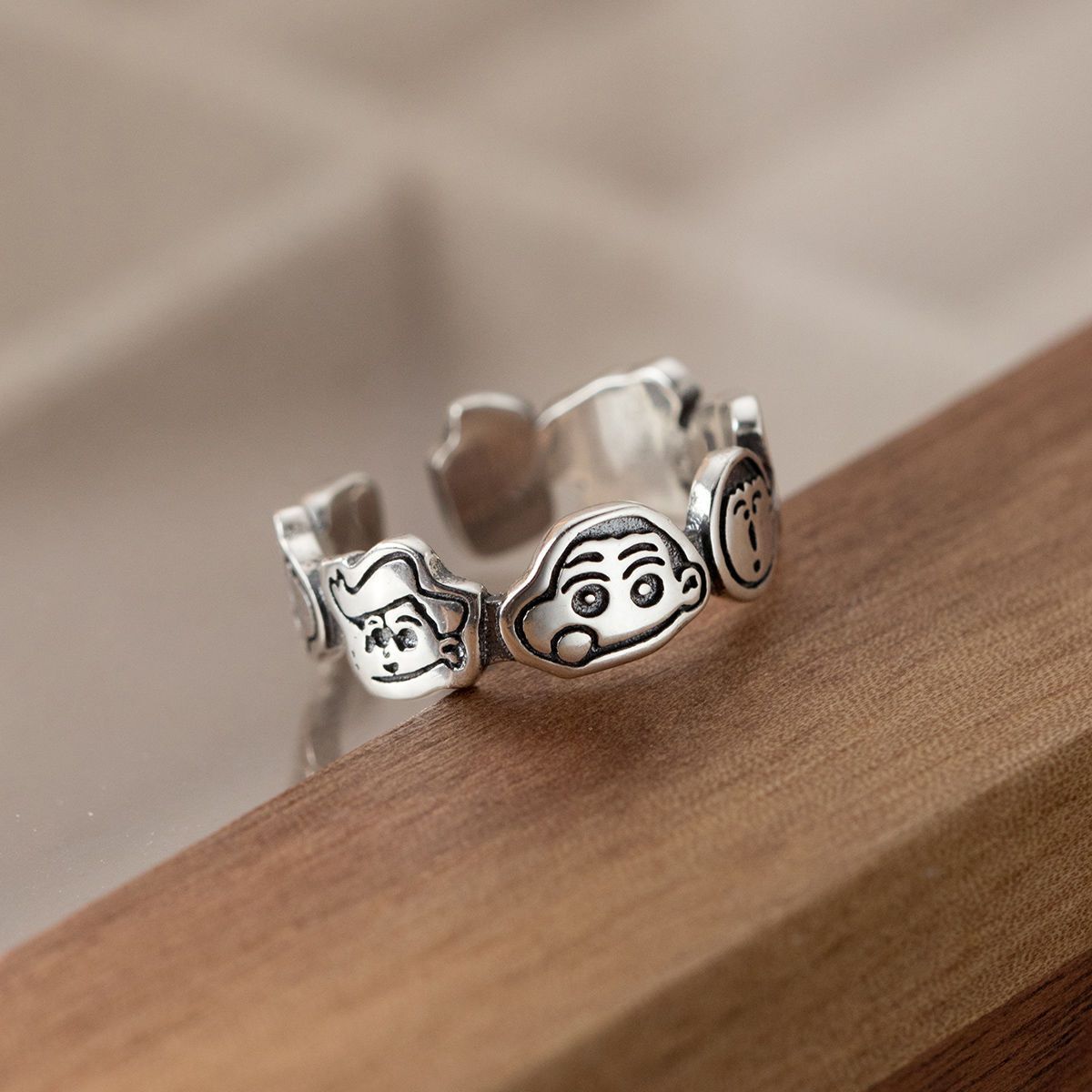 【New Arrivals】New Cute Cartoon Ring Small New Ring Female Ins Niche Design Sense Opening Adjusting Finger Ring