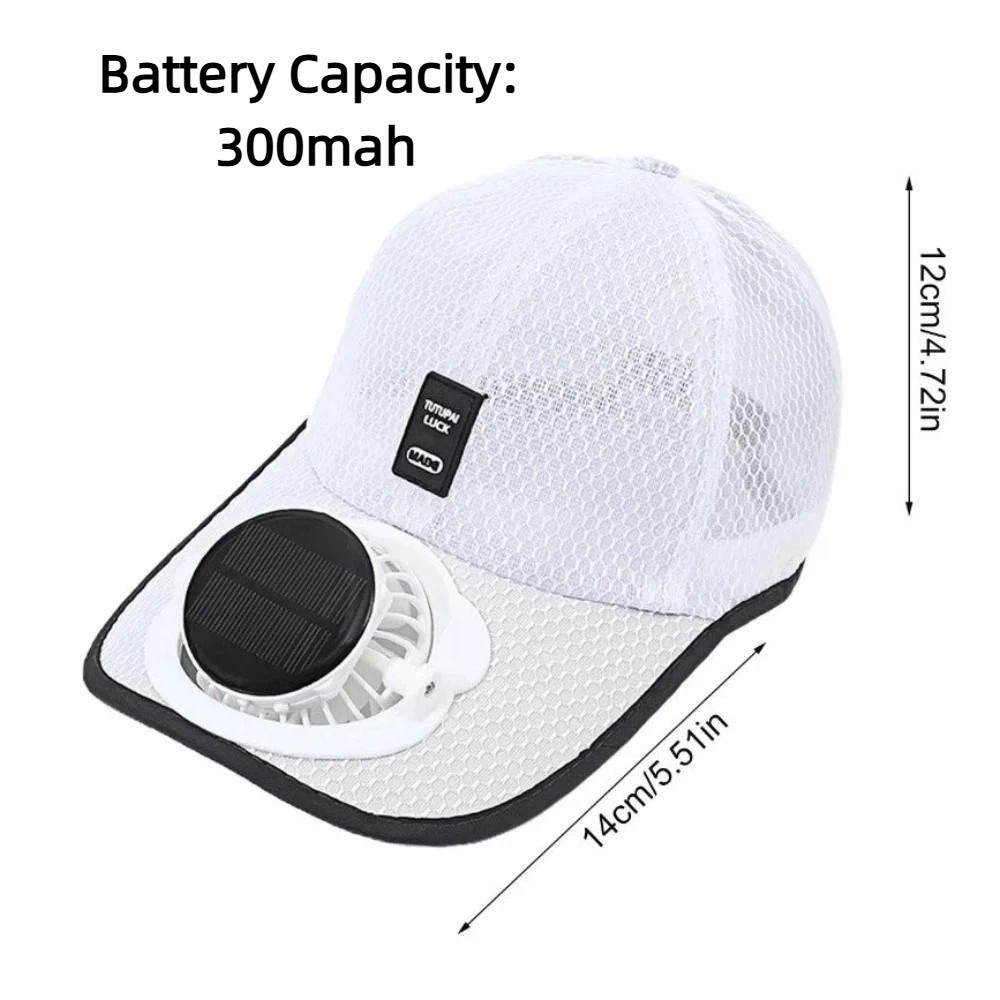 Convenient Sun Protection Solar Powered Fan Hat Strong Wind Lightweight Baseball Cap with Fan Portable Unisex Cooling Fishing Hats Beach
