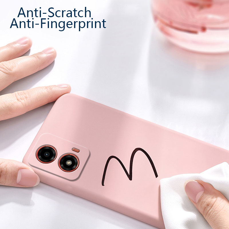 Sroof For Motorola Moto G04 Liquid Silicone Macaron Candy Color TPU Falling and shockproof Soft Phone Case Shell Protector Back Cover
