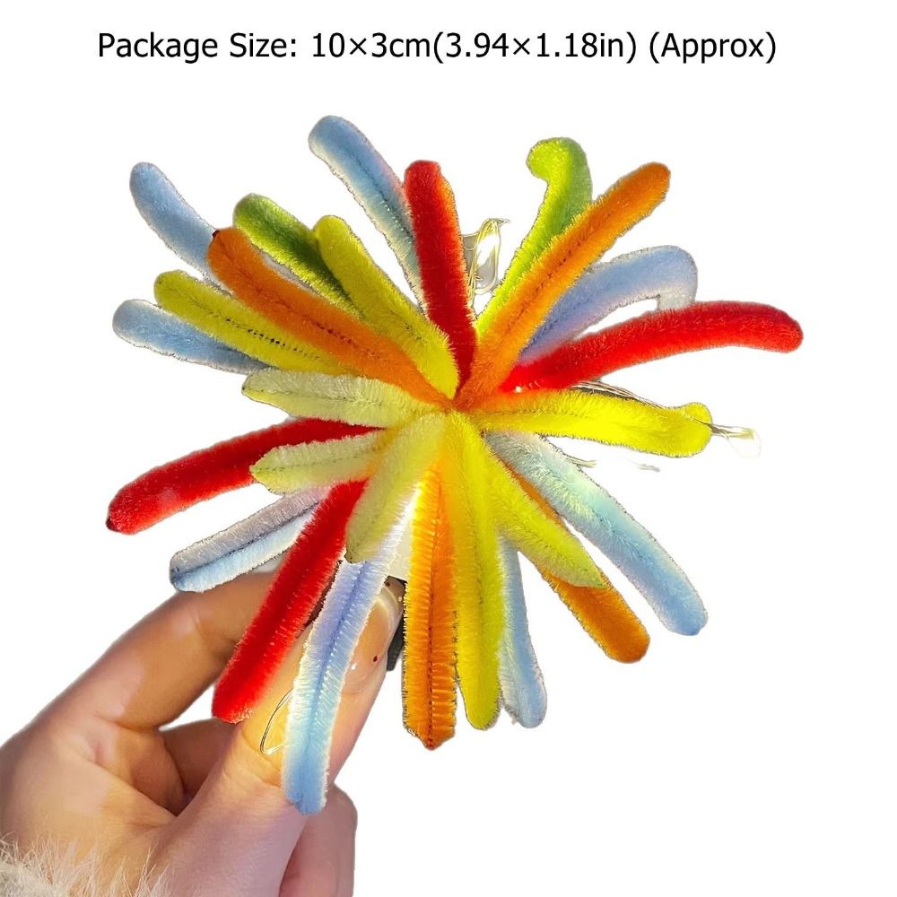 Creative Gift DIY Kit Glow Color Firework Strip Hair Clip Blue Color Handmade Hair Accessories Personality Lighting Hair Clip