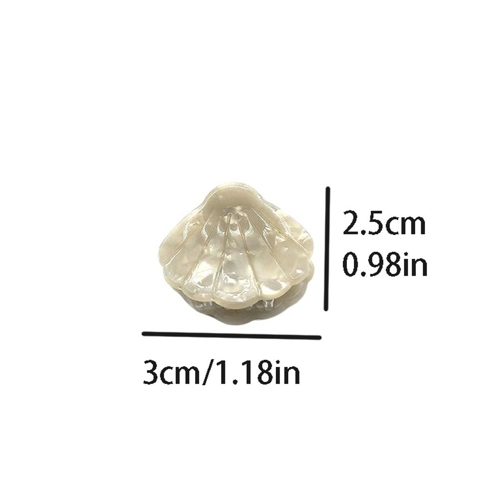 Cute Acetate Shell Shape Hair Clips Fan Shape Mini Mini Hairpin Cartoon Small Hairgrips Female/Children