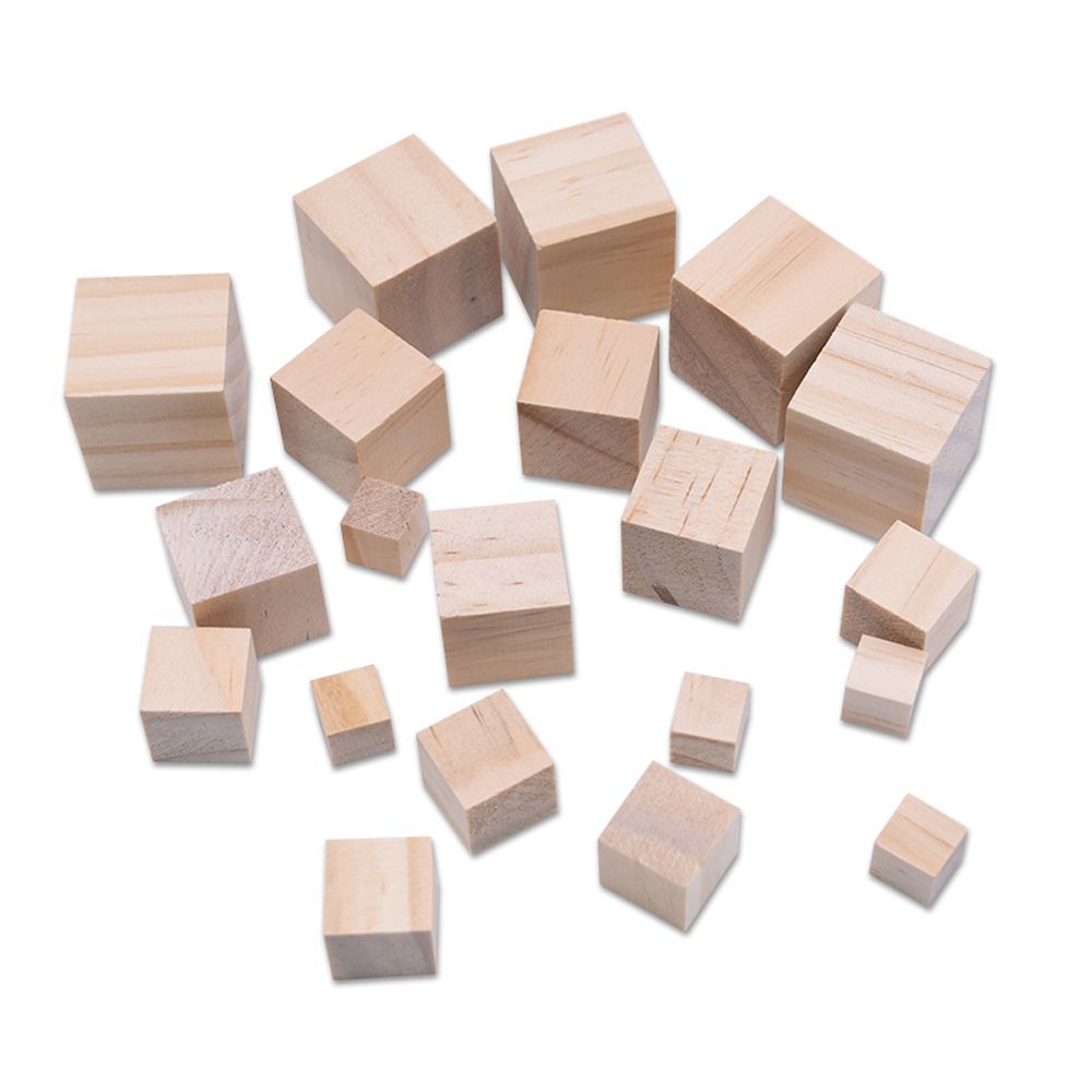 Unfinished Making Craft Hardwood Blocks Photo Blocks Alphabet Blocks Natural Wood Square Cubes Wooden Cubes Natural Solid Cube Wood Blocks