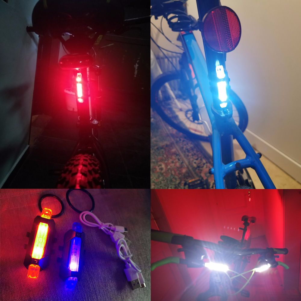 Portable Waterproof Cycling Accessories MTB Bicycle Bicycle Front Rear Light Taillight Lights Charge Bike Lights Bike Rear Taillight Bicycle Lights