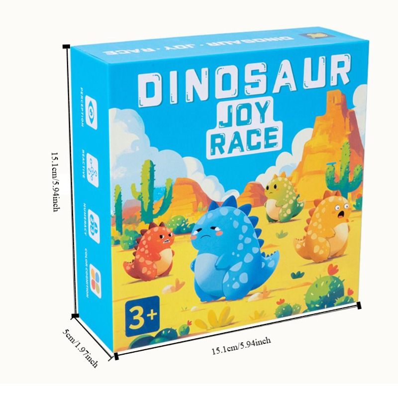 Learning Wood Animal Joy Race Games Board Montessori Colorful Montessori Cognitive Ability Toy Funny Dinosaur Counting Matching Games Improve Logical Thinking