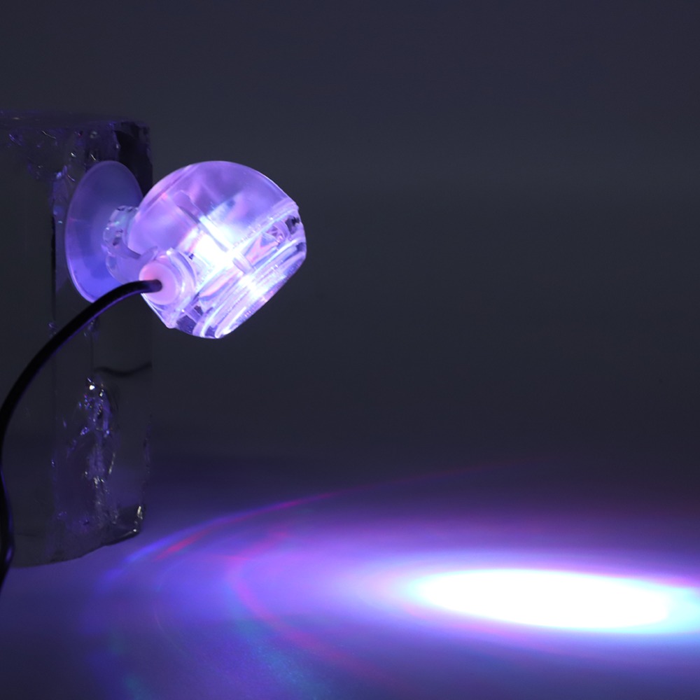 Mini Size Waterproof Design LED Aquarium Light RGB Spotlights Color Change Fish Tank Light Rotation Function LED Fish Light Fish Tank