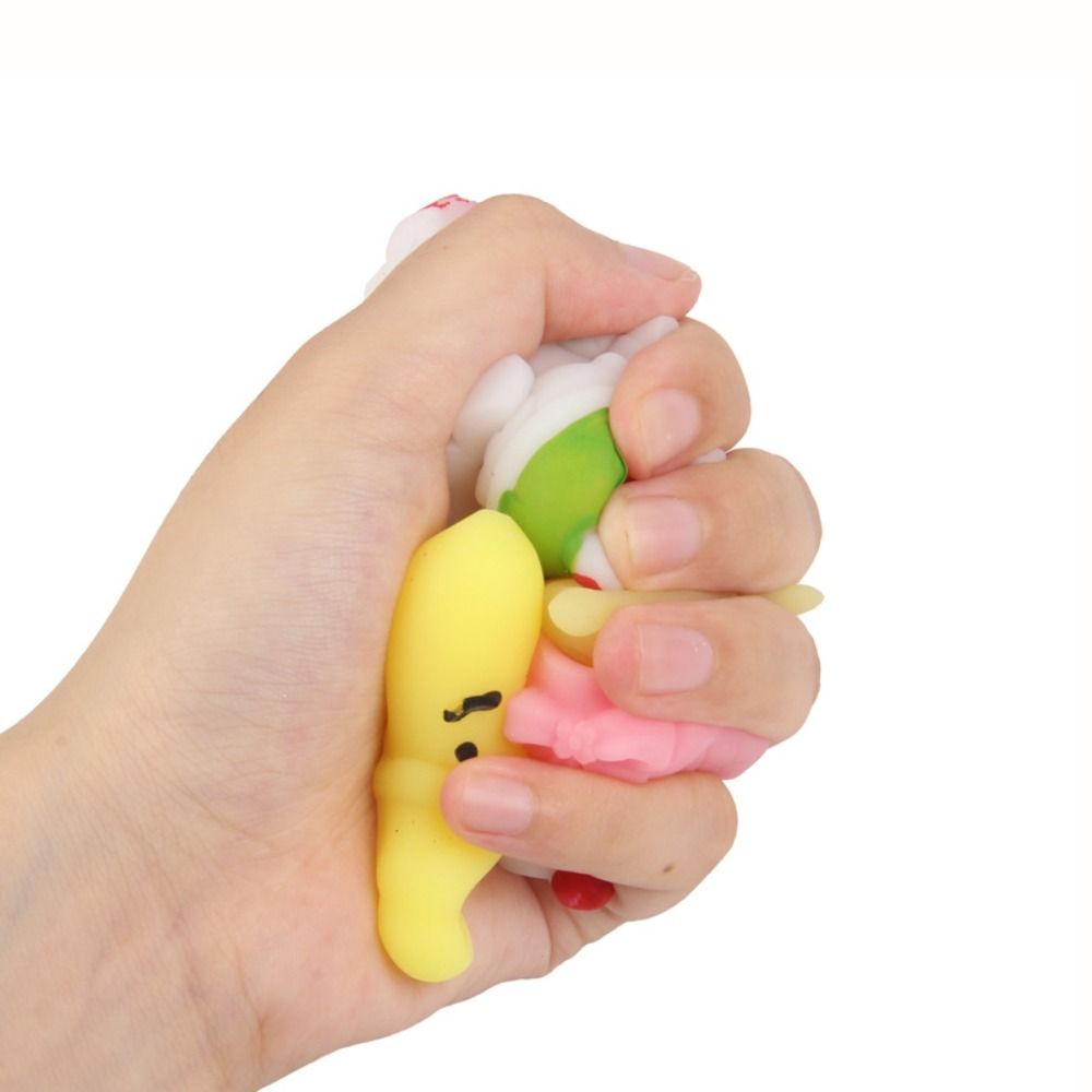 Funny Soft Christmas Fidget Toys Slow Rebound Stretch Squeezing Hand Squeeze Toy Random Style Kawaii Xmas Game Gift
