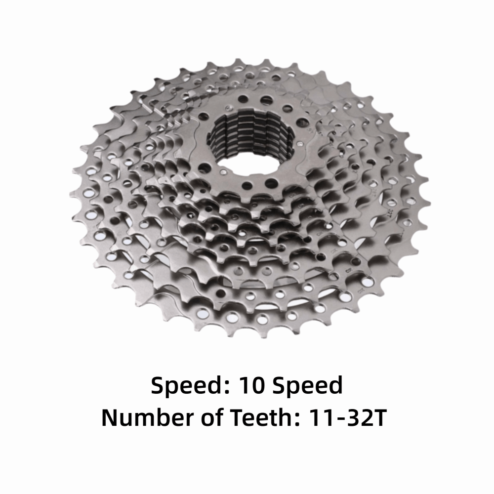 Durable 10 Speed Bicycle Cassette 11-36T Easy Installation Road Bike Cassette Chromium-Molybdenum Steel Silver Cassette Sprocket Bicycle Accessories