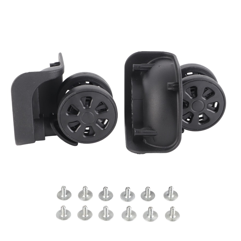 1 Pair Durable Heavy Duty Luggage Suitcase Caster Nylon Black Replacement Wheel Swivel Wheel Backpacks