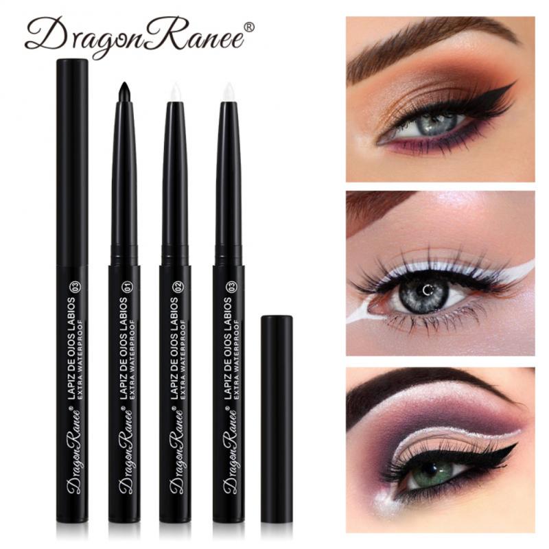 Wenefang Fashion Waterproof White Eyeliner Pencil Long-Lasting Quick-Dry No Blooming Pigment White Eyeiner Pen for Women Eyes Makeup Cosmetics