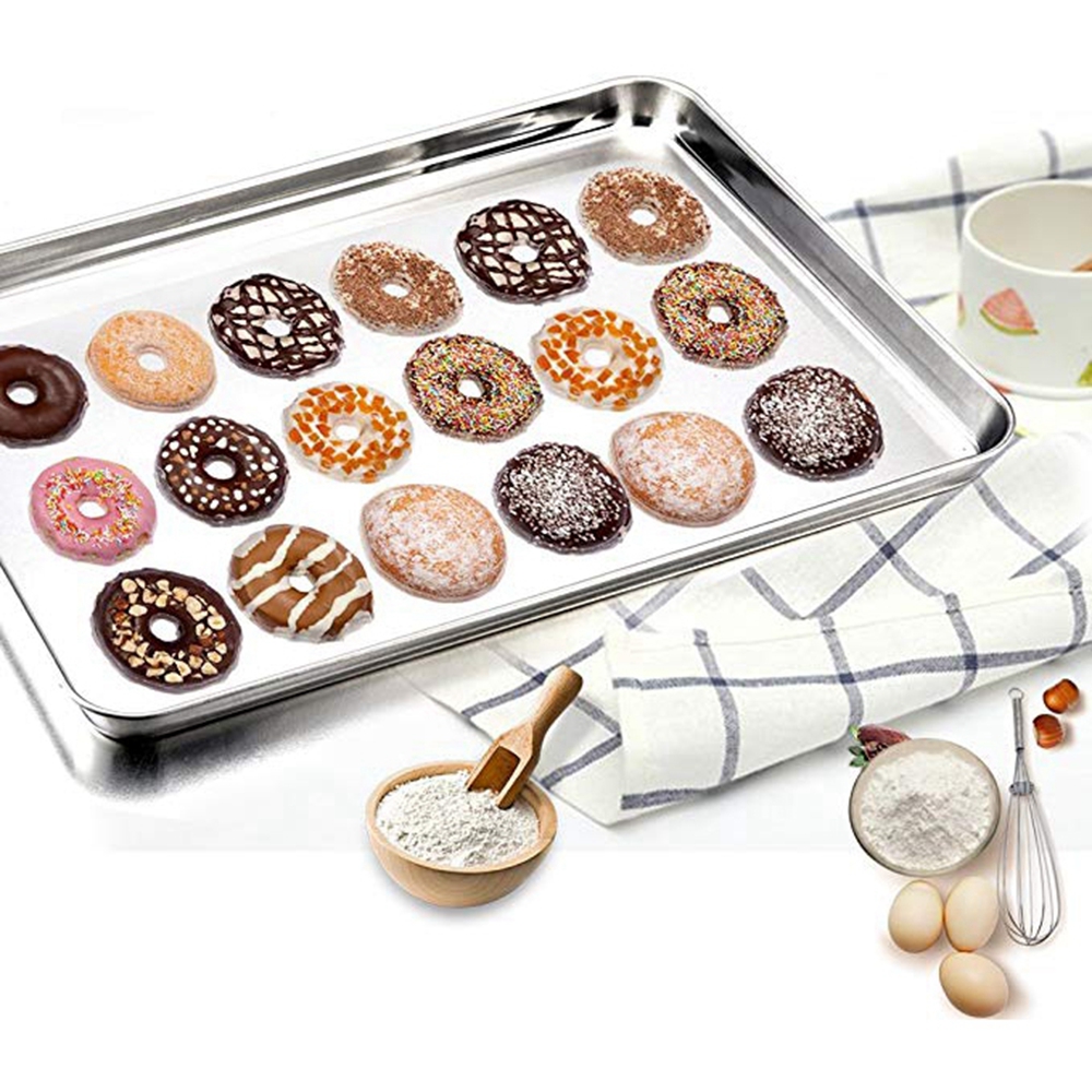 1Pc Easy Clean Cookware Cookie Dishes Home Bake Pans Oven Tray Kitchen Steamer Baking Sheets