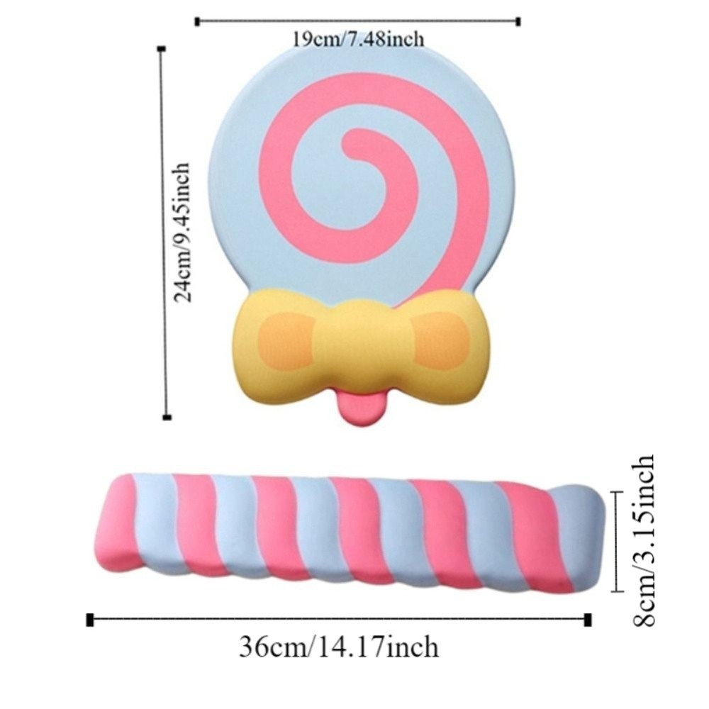 Anti-wear Slow Rebound Lollipop Wrist Mouse Pad Non-Slip Comfort Wrist Support Mouse Pad Creative Wrist Rest Keyboard Hand Cushion Office Supplies