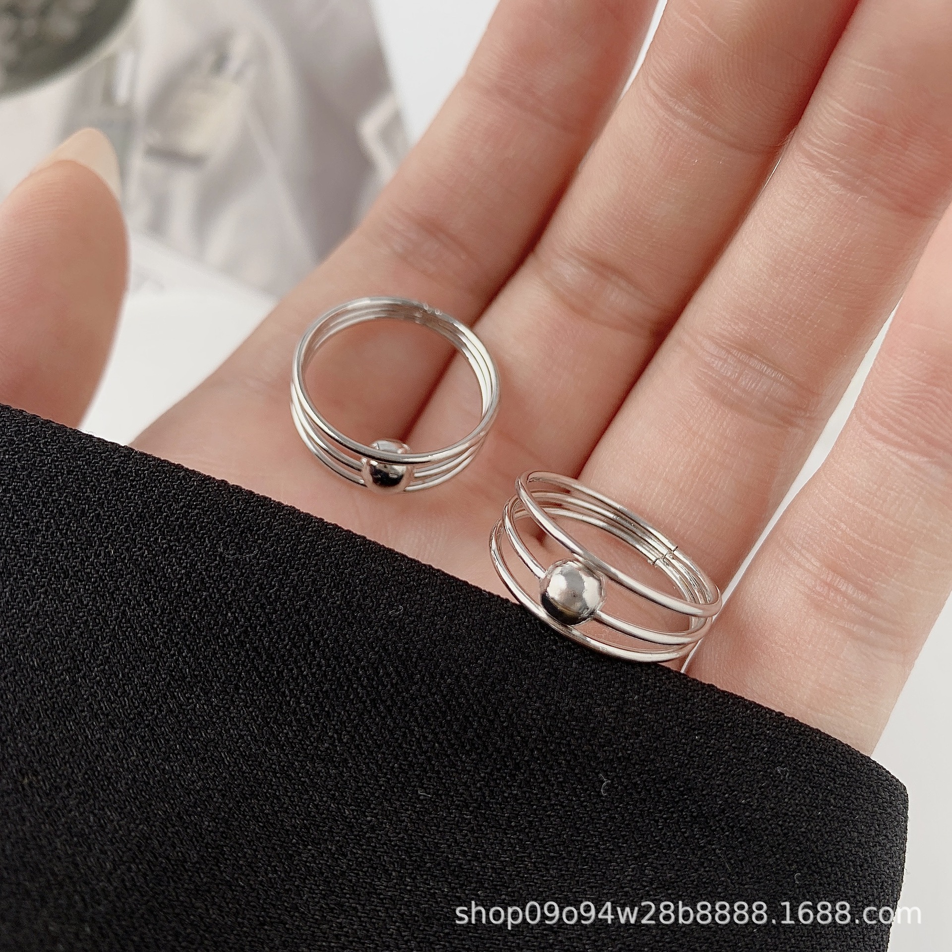 【Special offer】New Ball Three-layer Ring Women's Simple All-match Cold Style Niche Design Ring for Men