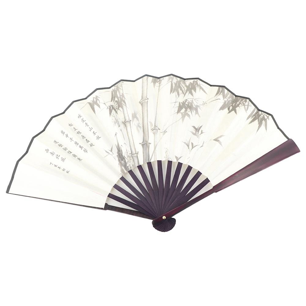 1Pc Silk Men Pocket Chinese Style Summer Gift Dance Fan Folding Fan Fan Crafts Handle Hand Fan Home Decoration