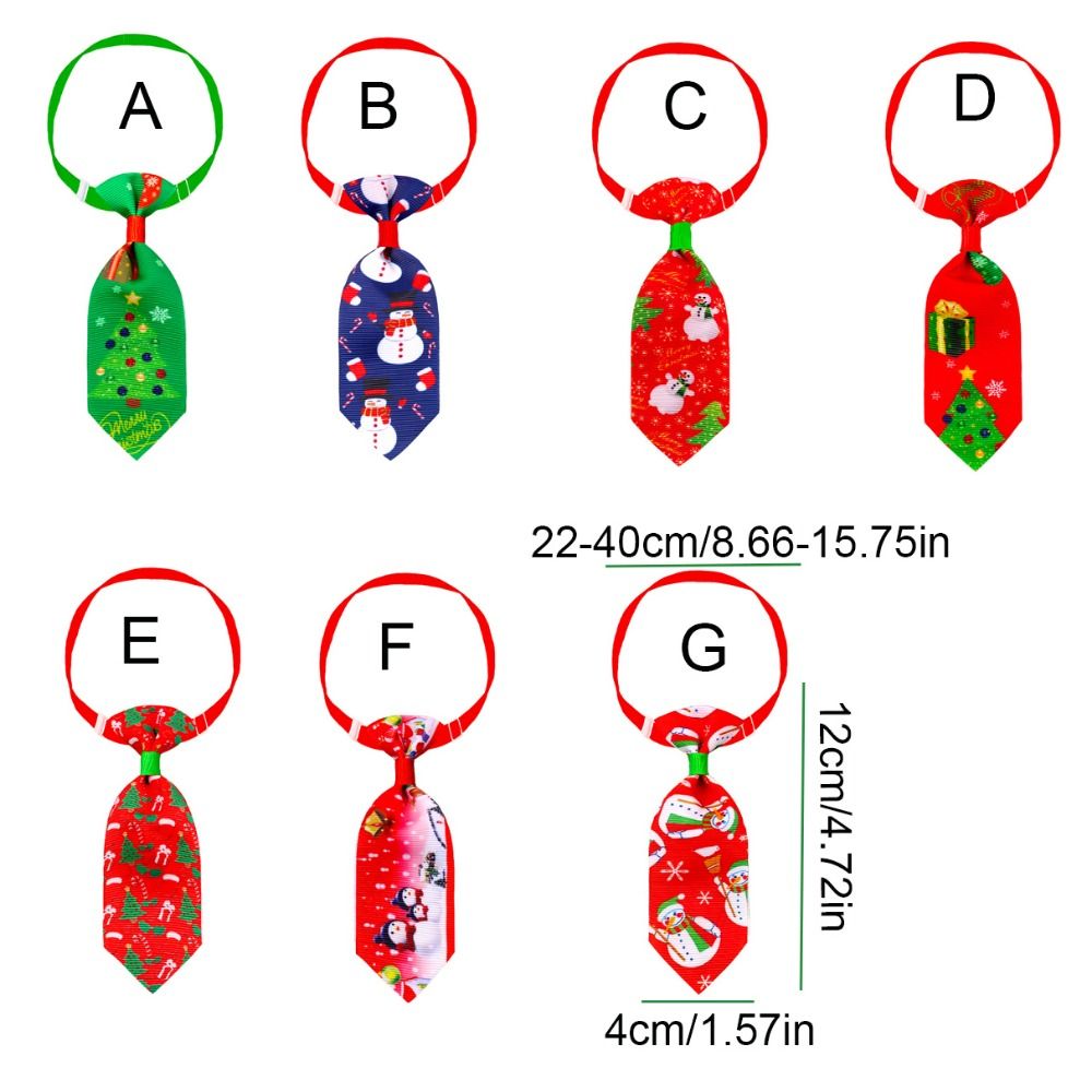 Pet Christmas Dress Up Decorative Pet Christmas Bow Tie Xmas Tree/Snowman Cloth Christmas Dog Necktie Adjustable Cat Christmas Collar New Year