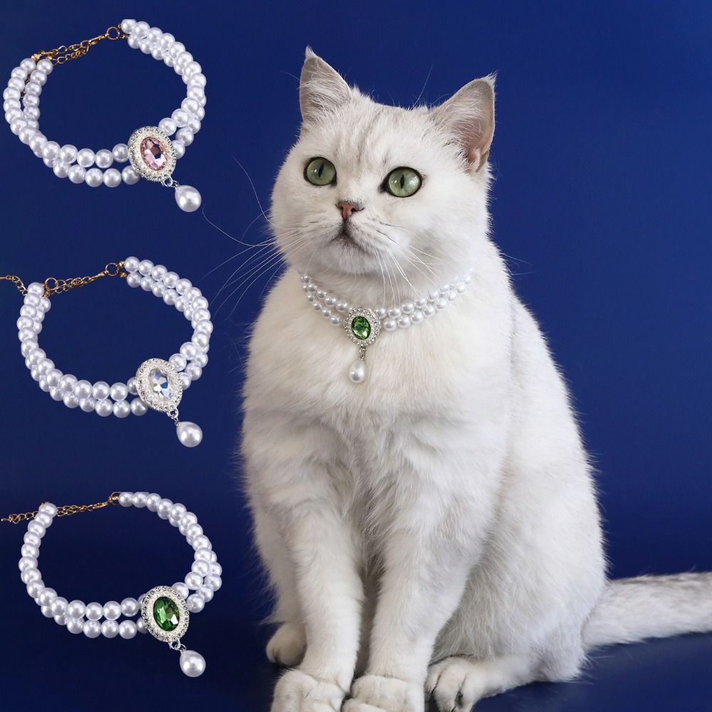 Cat Collar Double Layer Pet Necklace Adjustable Sweet Pet Collar Flower Pendant Dog Princess Necklace Photograph